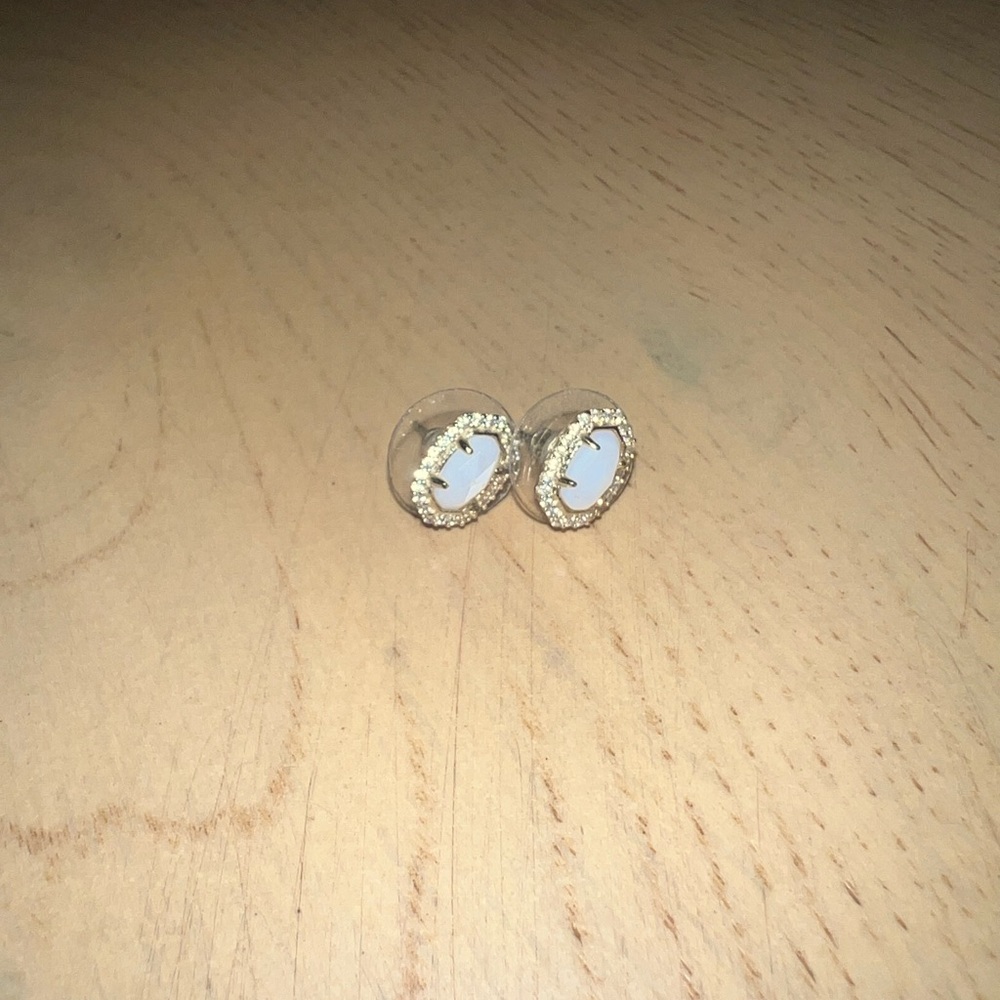 Kendra Scott Gold and White Cade Studs